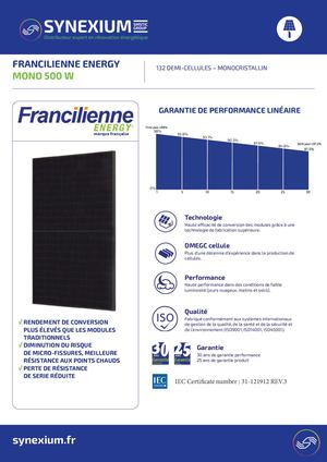 Synexium Energy Fiche Francilienne Mono 500w