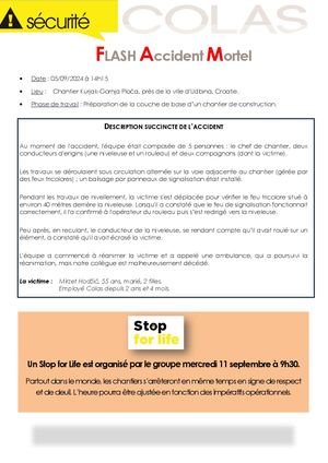 Flash Accident Mortel Croatie