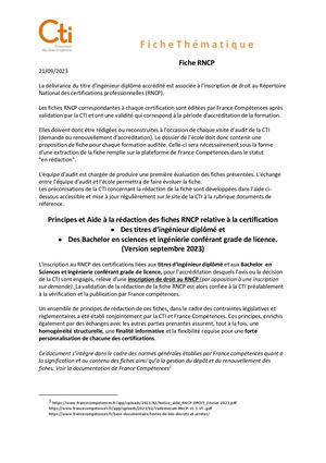 Aide A La Redaction Des Fiches Rncp 2023