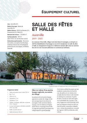 Equipement - Salle des fêtes et halle