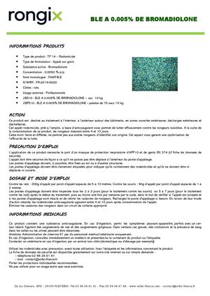 FT BLE A 0 005� BROMADIOLONE