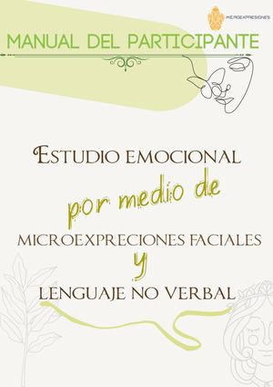 Guía De Estudio "Microexpresiones Faciales Teoría Paul Ekman"