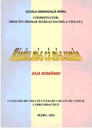 Mândru mi-s că mi-s român