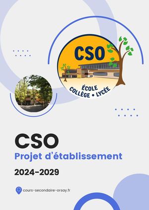 Projet D'etablissement 2024 2029