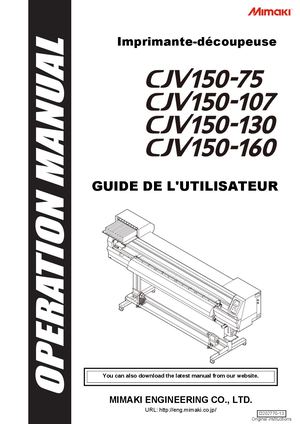 Cjv150 Operation Manual D202770 Fr