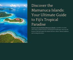 Discover The Mamanuca Islands Your Ultimate Guide To Fijis Tropical Paradise Pdf