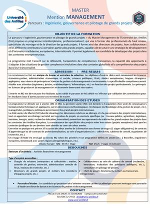 Master Managemnt Parc Ing