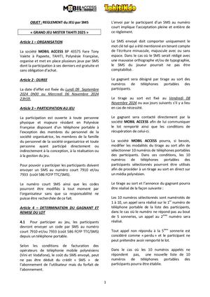 Reglement Mobil Acess Grand Jeu Mister Tahiti 2025