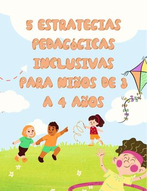 5 Estrategias Pedagógicas Inclusivas Para Niños De 3 A 4 Años