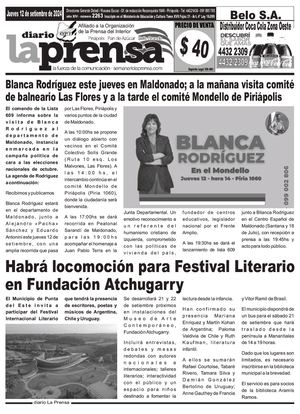 Diario Jueves 12 De Setiembre