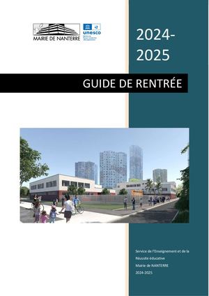 Guide de rentrée 2024-2025