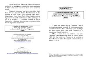 AMFAR A15 278 La Commune Libre du Coup du Milieu (1930)