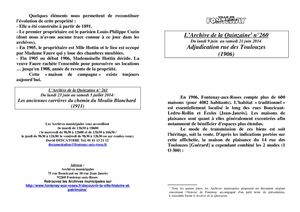 AMFAR A15 260 Adjudication rue des Toulouzes (1906)