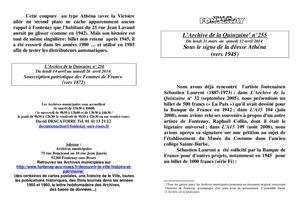 AMFAR A15 255 Sous le signe de la déesse Athéna (vers 1945)