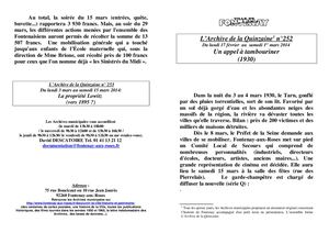 AMFAR A15 252 Un appel à tambouriner (1930)