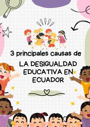 3 Principales Causas De Desigualdad Educativa En Ecuador