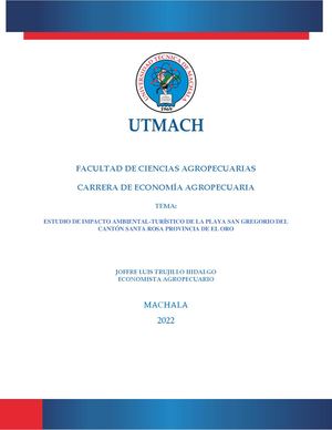 ESTUDIO DE IMPACTO AMBIENTAL - EL ORO - SANTA ROSA - ECUADOR