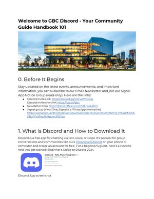 Gbc Discord Handbook 2024 George Brown College Students