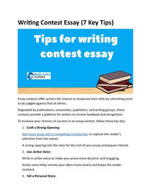Calaméo - Writing Contest Essay (7 Key Tips)