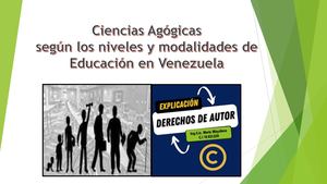 Ciencias Agógicas aplicadas al Sistema Educativo Venezolano