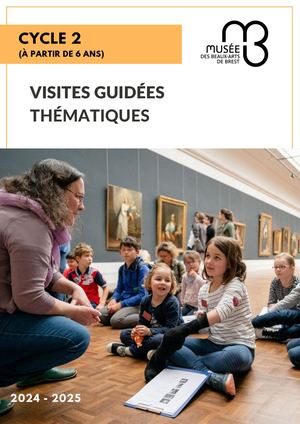 Musée des Beaux-Arts de Brest visites guidées scolaires 2024 2025 Cycle 2