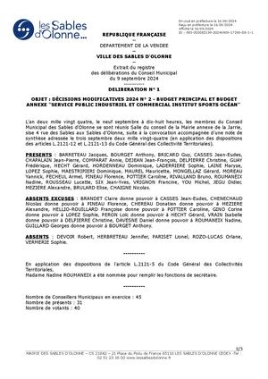 Registre Deliberations Cm 09 09 2024