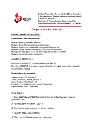 Compte Rendu Csa Injs Bordeaux 13 06 24