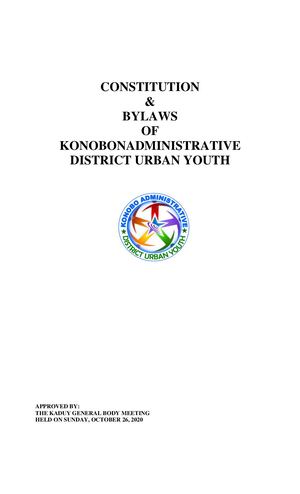 Urban Youth Constitution