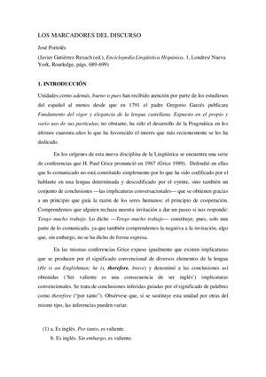 Los Marcadores Del Discurso 2016