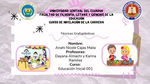 Técnicas Grafoplásticas De Nicole Cajas