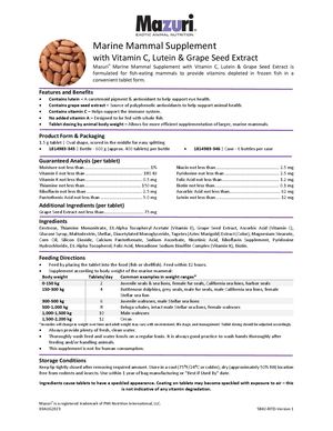 5B42 Marine Mammal Supplement With Vitamin C, Lutein & Grape Seed Extract