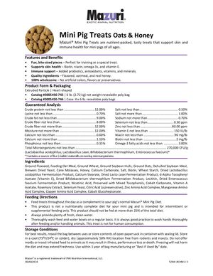 5Z4W Mini Pig Treats Oats & Honey