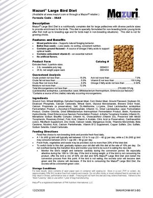 56A8 Large Bird Diet