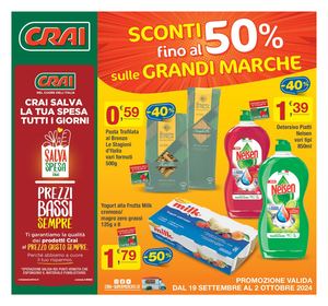 Volantino Crai Regina dal 19 settembre al 2 ottobre