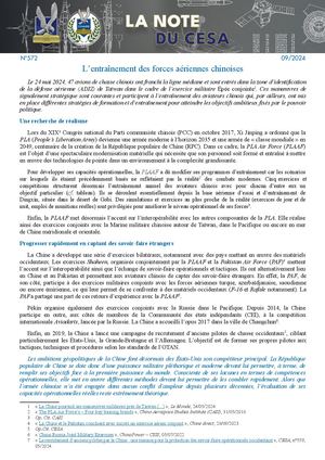 LA NOTE DU CESA N°572