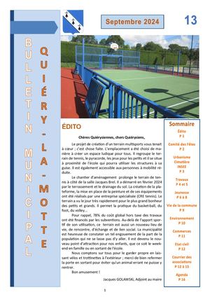 Bulletin 13 Septembre 2024