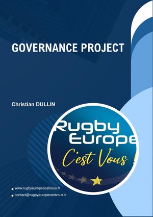My Program for the Rugby Europe Presidency