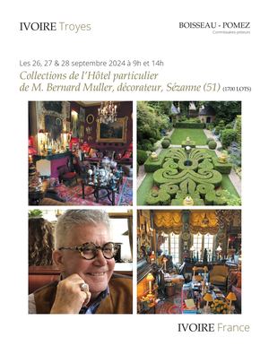 27/09/2024 - Troyes - Collections De L’hôtel Particulier De M. Bernard Muller, Décorateur, Sézanne (51) : Deuxième Partie : Verrerie, Sculptures, Art Populaire, Art D'asie, Militaria, Etc...