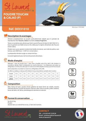 DOI31010 - FT St Laurent POUDRE Toucan, Frugivores