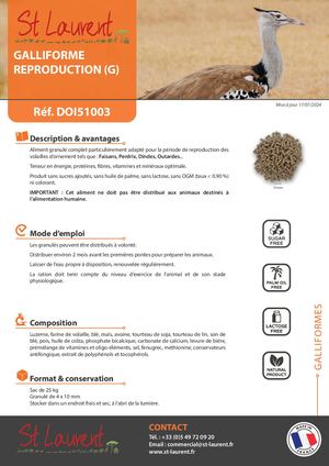 DOI51003 - FT Saint Laurent Galliformes Reproduction