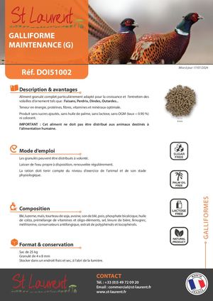 DOI51002 - FT Saint Laurent Galliformes Maintenance
