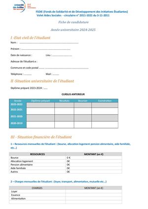 Dossier Fsdie Aides Sociales 2024-2025