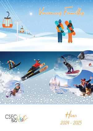 Vacances Familles Hiver 2024 - 2025