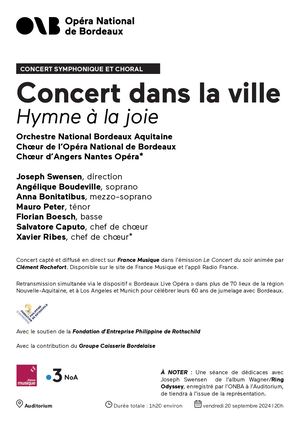 Concert dans la ville« Hymne à la joie vendredi 20 septembre 2024