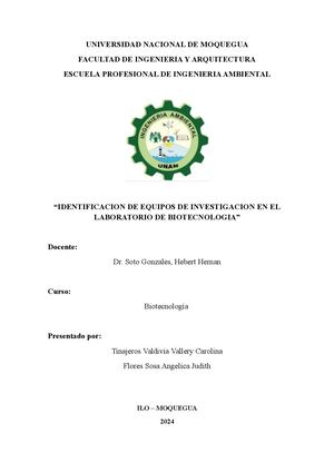 Instrumentos De Laboratorio de Biotecnología