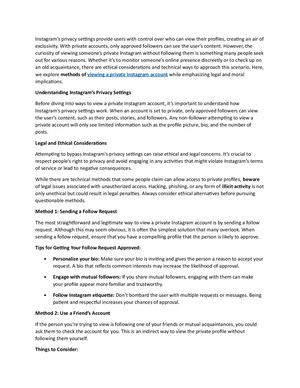 View Private Instagram Without Following