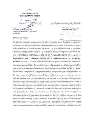Presupuesto De La Regulación Sanitaria