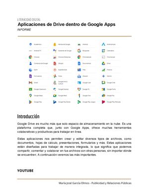 Informe Aplicaciones De Drive Dentro De Google Apps