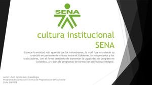 Cultura Institucional Sena