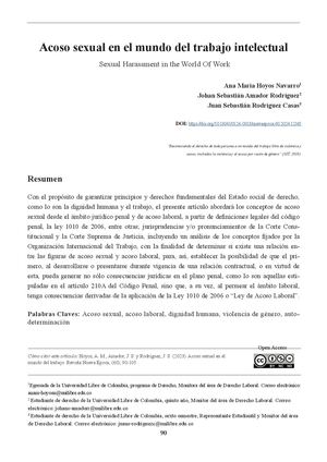 ACOSO SEXUAL EN EL MUNDO DEL TRABAJO (SEXUAL HARASSMENT IN THE WORLD OF WORK)